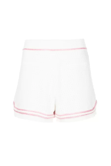 Shorts Tricot Ely Off White-Pink Tulle