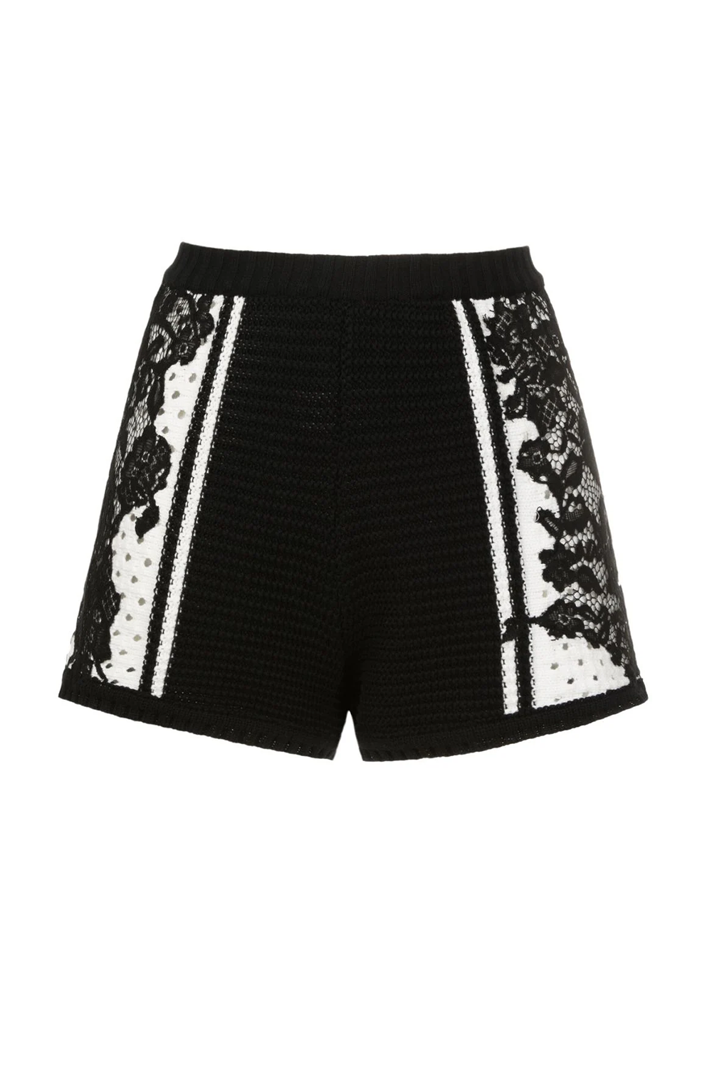 High Waist Lace Shorts - Off-White